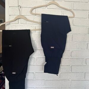 FIGS Black and Navy Maternity Joggers